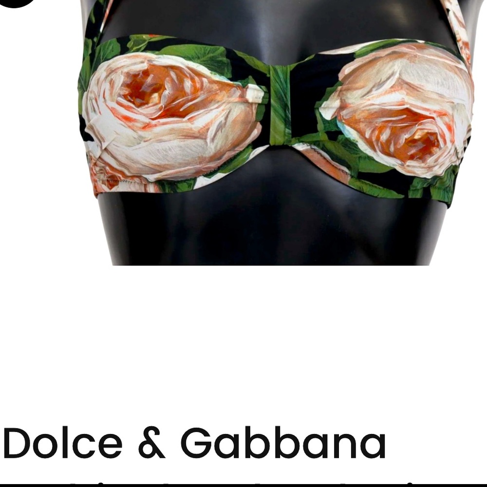Gorgeous floral print D&G swim top NWT